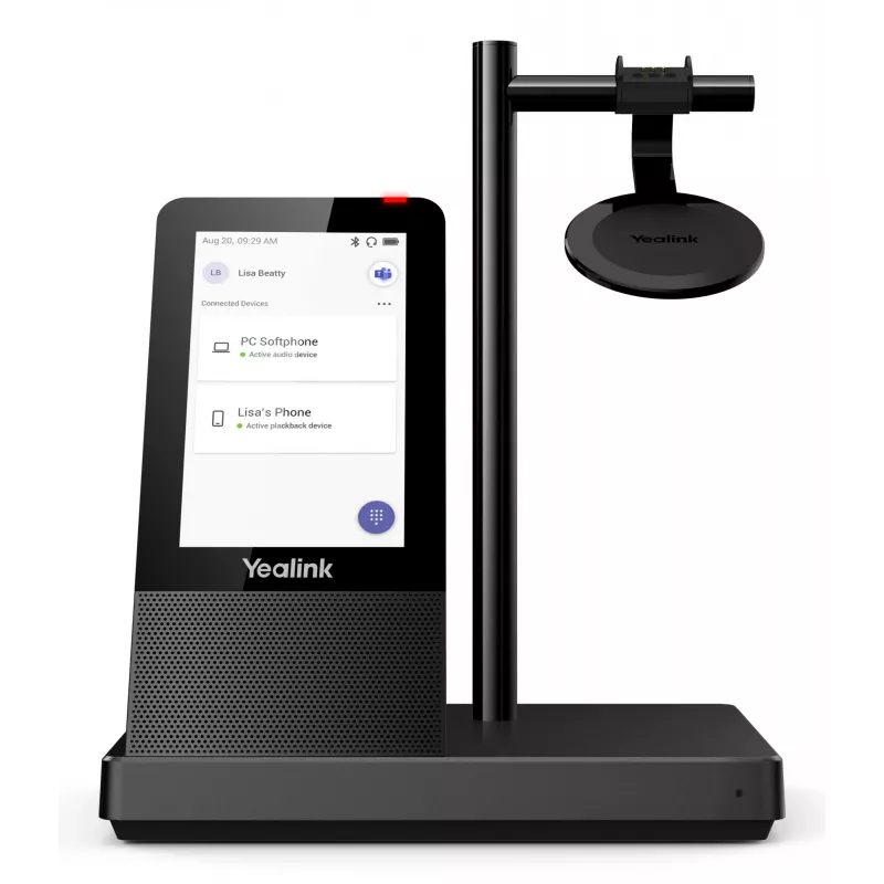 Persönliches Audiokonferenzsystem Yealink WH66 DECT kabelloses Headset MONO TEAMS