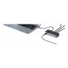 eSTUFF GLB232006 Laptop-Dockingstation/Port-Replikator Kabelgebunden USB 3.2 Gen 1 (3.1 Gen 1) Typ-C Aluminium, Schwarz