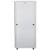 Intellinet 19-Zoll Netzwerkschrank – freistehend, 32HE, 800x800mm (Breite x Tiefe), Grau, Flatpack, max. 1500kg, Mehrpunkt-Türverriegelung, ein Schloss pro Seitenwand, nutzbare Tiefe 123 bis 573mm, IP20, Rack, Stahl
