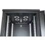 Intellinet 19-Zoll-Netzwerkschrank – freistehend, 42HE, 600 x 800 mm (Breite x Tiefe), Schwarz, Flatpack, max. 1500 kg, Mehrpunkt-Türverriegelung, ein Schloss pro Seitenwand, nutzbare Tiefe 123 bis 573 mm, IP20, Rack, Stahl