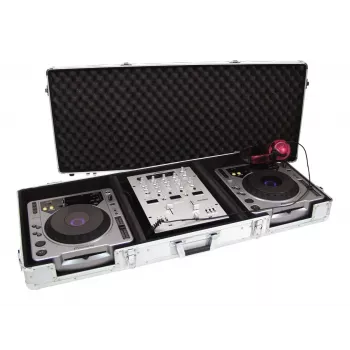Hardcase Roadinger 30125356 für DJ-Controller Sperrholz Schwarz Silber
