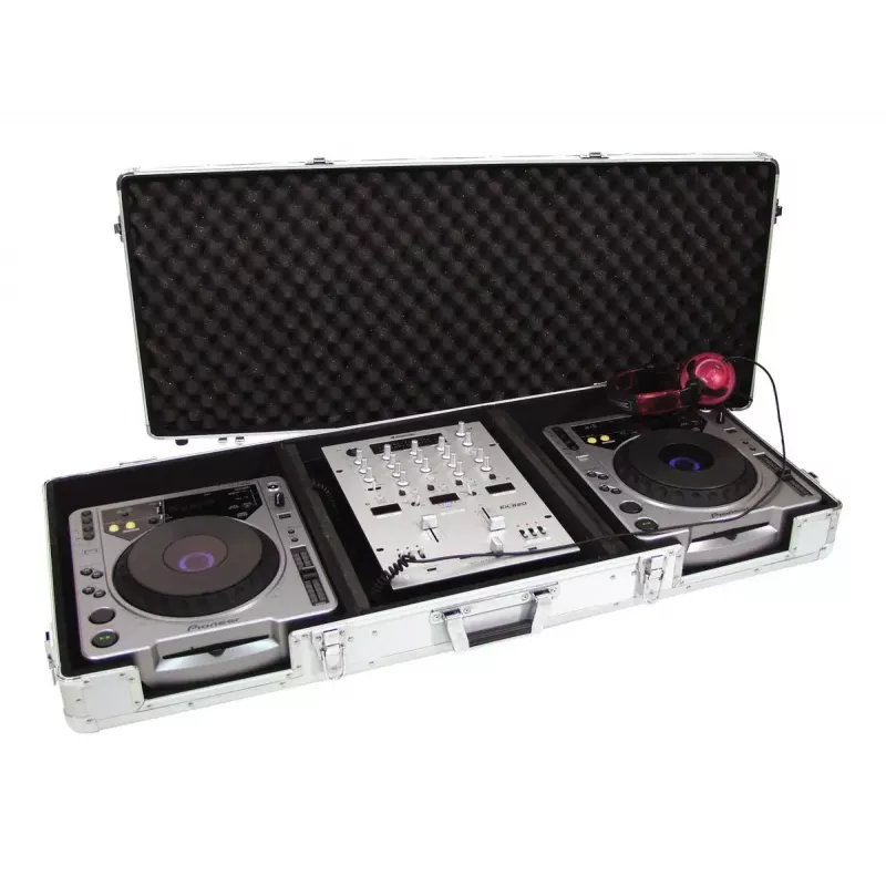 Hardcase Roadinger 30125356 für DJ-Controller Sperrholz Schwarz Silber