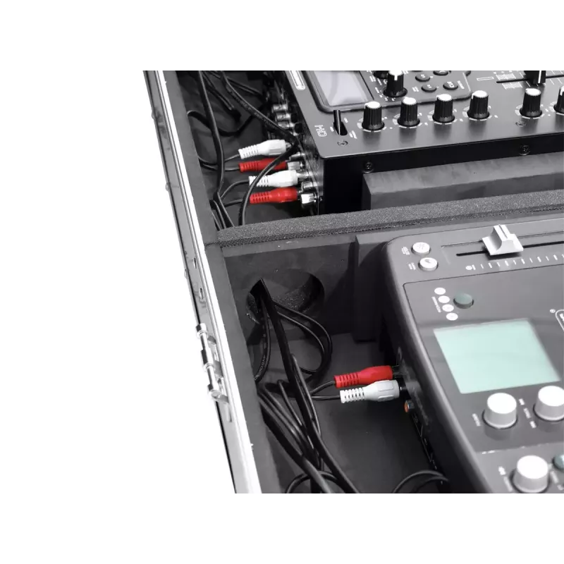 Flightcase Roadinger 30125346 DJ-Controller Sperrholz Schwarz Silber
