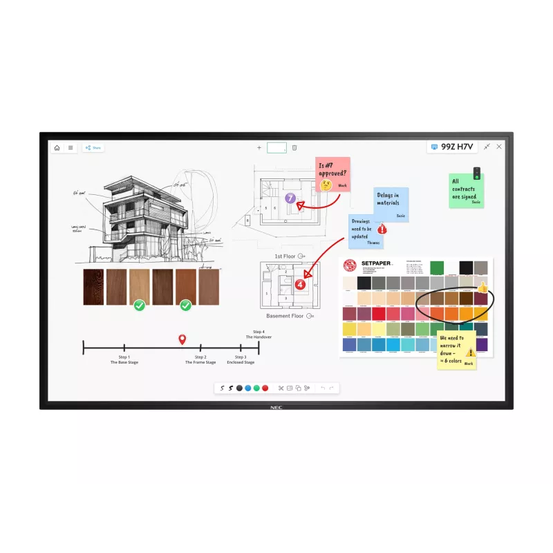 NEC MultiSync M861 IGB Digital Signage Flachbildschirm 2.18 m (86 Zoll) LCD 500 cd/m² 4K Ultra HD Schwarz Touchscreen 24/7