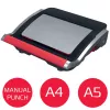 GBC CombBind® CB25 Manuelle Bindemaschine, Kammbindemaschine, Manuell, 390 Blatt, Schwarz, Rot