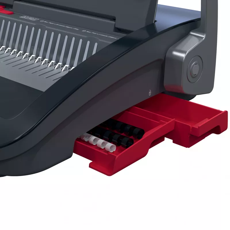 GBC CombBind® CB25 Manuelle Bindemaschine, Kammbindemaschine, Manuell, 390 Blatt, Schwarz, Rot
