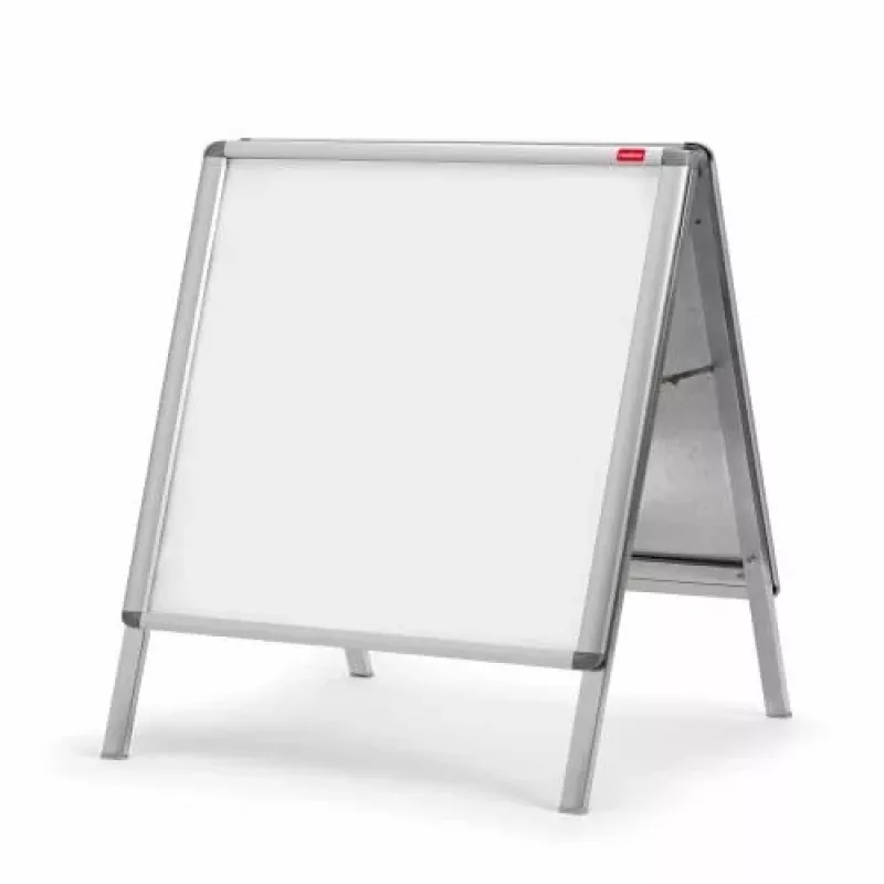 Nobo Essence A1 A-Frame Pavement Sign, tragbare Infotafel, Silber, Aluminium, PVC, Stahl, A1, 605 mm, 1095 mm