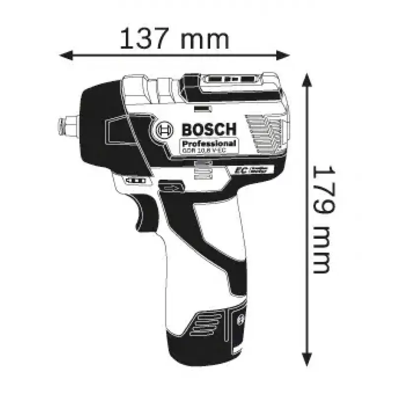 Schlagschrauber Bosch GDS 10.8 V-EC Professional 3/8 Zoll 2600 U/min 115 N⋅m