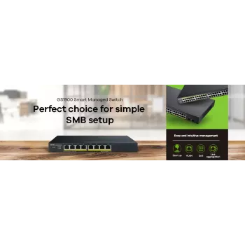 Zyxel GS1900-8HP Managed L2 Gigabit Ethernet (10/100/1000) Power over Ethernet (PoE) Schwarz