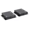 Manhattan 1080p HDMI KVM over IP Extender Kit, Verlängert 1080p@60Hz Signal bis zu 120m mit einem einzigen Cat6 Ethernet-Kabel oder einem IP-fähigen Netzwerk, Sender und Empfänger, USB-A-Anschlüsse für PC/Maus/Tastatur, Schwarz, Drei Jahre Garantie