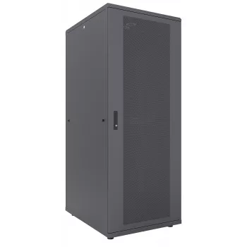 Intellinet 19-Zoll-Serverschrank – freistehend, 47HE, 800 x 1000 mm (Breite x Tiefe), schwarz, Flatpack, max. 1500 kg, Mehrpunkt-Türverriegelung, eine Verriegelung pro Seitenwand, nutzbare Tiefe 123 bis 773 mm, IP20, Rack, Stahl