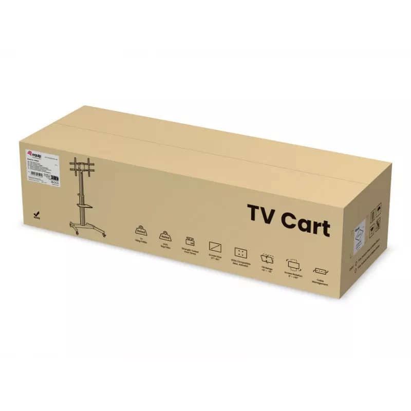 Equip 37-86 Zoll drehbarer TV-Wagen 50 kg Kapazität höhenverstellbar