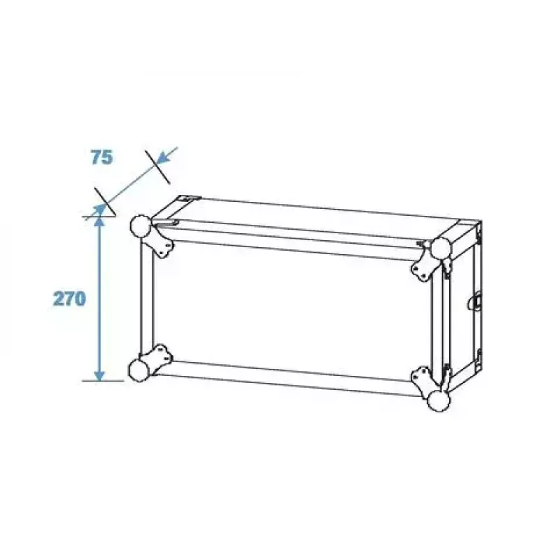 Hardcase Roadinger 30107204 Aluminium Schwarz Silber 525x550x270mm