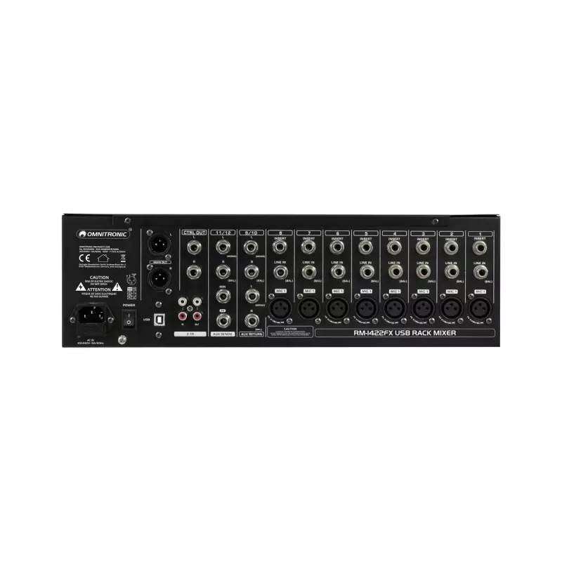 Mixer Omnitronic RM-1422FX 12 Kanäle 20 - 20000 Hz Schwarz