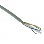 ACT Cat 6 F/UTP Vollkern-Installationskabel, PVC, CPR Euroklasse ECA, 24AWG, grau, 305 Meter