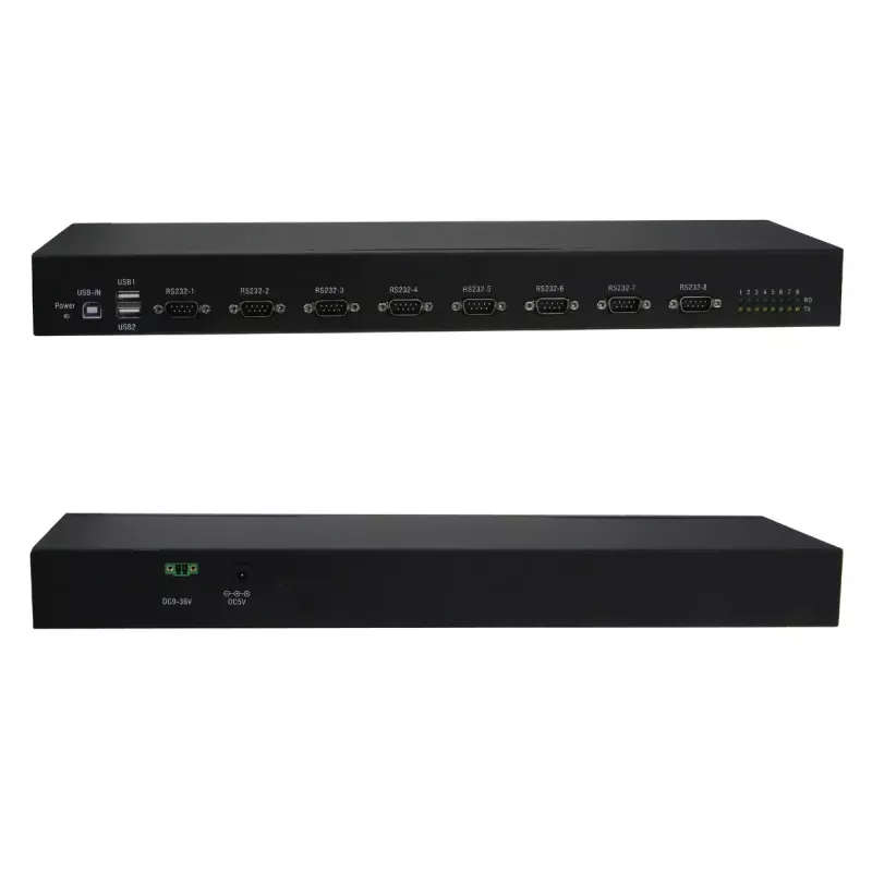 RealPower 284513 Seriell-Umsetzer/Repeater/Isolator USB 2.0 RS-232 Schwarz