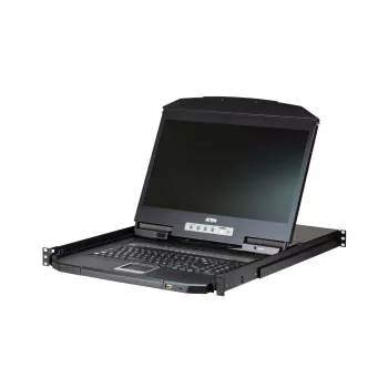 ATEN 16P Short Depth Single Rail LCD KVM SW, 47 cm (18,5 Zoll), 1366 x 768 Pixel, TFT-LCD, 250 cd/m², 1000:1, 170°