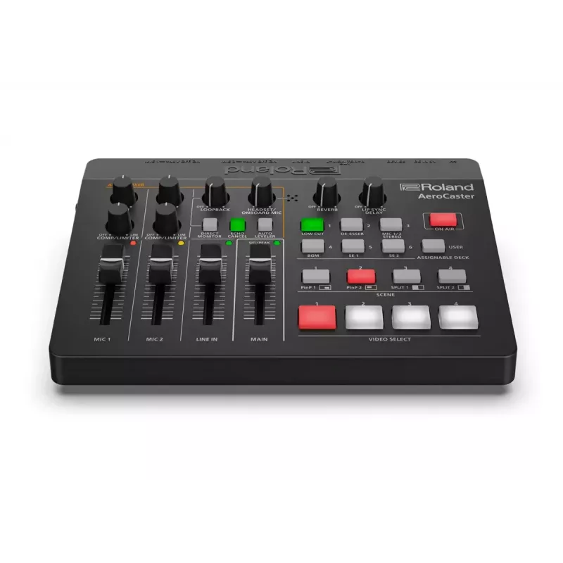Audio Interface Roland AeroCaster Schwarz 24 bit 48 kHz Phantom Power 48 V