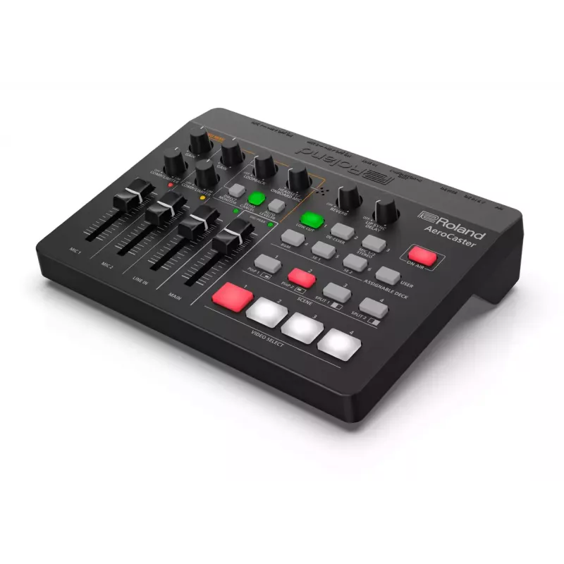 Audio Interface Roland AeroCaster Schwarz 24 bit 48 kHz Phantom Power 48 V