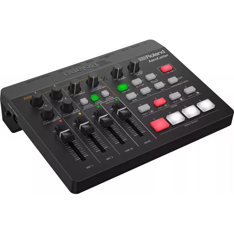 Audio Interface Roland AeroCaster Schwarz 24 bit 48 kHz Phantom Power 48 V