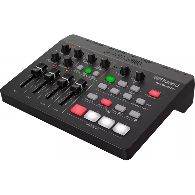 Audio Interface Roland AeroCaster Schwarz 24 bit 48 kHz Phantom Power 48 V
