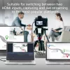 ACT Dual HDMI Eingang USB-C Video Switcher 60Hz Grau