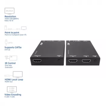 HDMI over CAT Extender Set ACT AC7852 — HDMI-Signalverlängerung bis zu 150 m über CAT5e