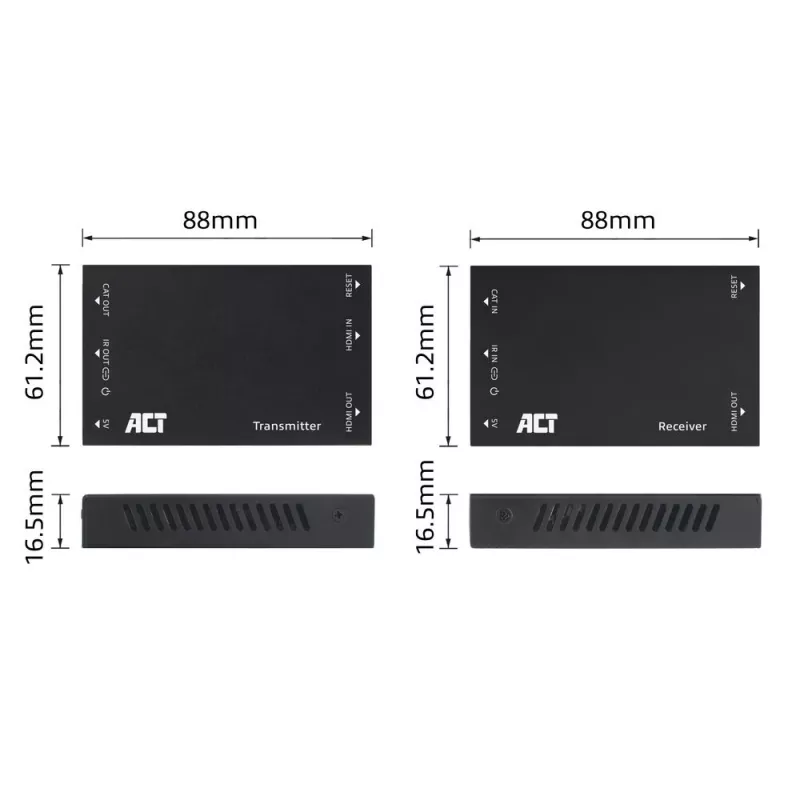 HDMI over CAT Extender Set ACT AC7852 — HDMI-Signalverlängerung bis zu 150 m über CAT5e