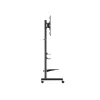 Mobiler TV-Wagen EQUIP 50 Zoll–90 Zoll mit Pegboard-Regal, VESA 200x200–600x400, 60 kg, schwarz