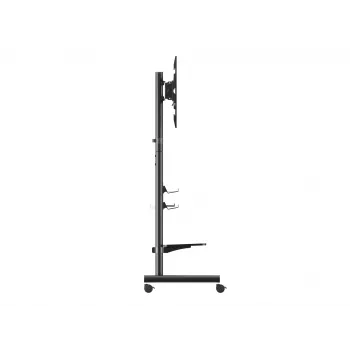 Mobiler TV-Wagen EQUIP 50 Zoll–90 Zoll mit Pegboard-Regal, VESA 200x200–600x400, 60 kg, schwarz