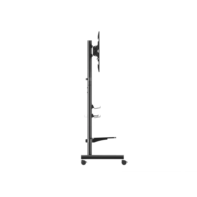 Mobiler TV-Wagen EQUIP 50 Zoll–90 Zoll mit Pegboard-Regal, VESA 200x200–600x400, 60 kg, schwarz