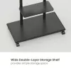 Mobiler TV-Wagen EQUIP 50 Zoll–90 Zoll mit Pegboard-Regal, VESA 200x200–600x400, 60 kg, schwarz