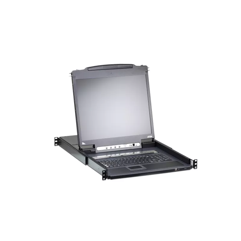 ATEN 16-Port 17 Zoll LCD KVM Switch over IP (USB - PS/2 VGA) mit USB-Peripherieanschluss