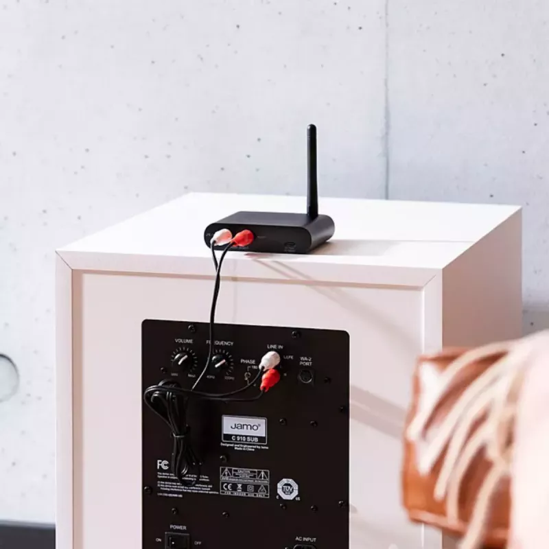 Marmitek Subwoofer Anywhere 640 – Kabelloser Audiosender und -empfänger für Subwoofer