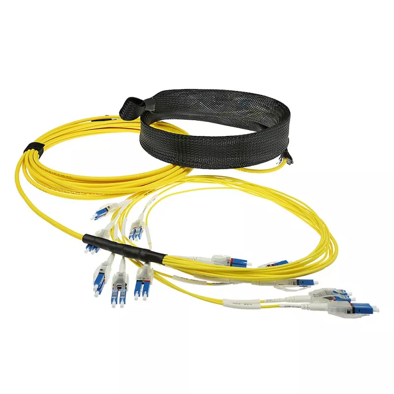 ACT 50 Meter Singlemode 9/125 OS2 vorkonfektioniertes Glasfaserkabel 24F LC Polarity Twist