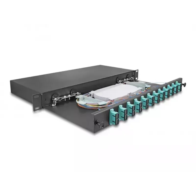 Glasfaser-Spleißgehäuse DeLOCK 67007 Schwarz Metall 482x220x44mm