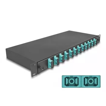 Glasfaser-Spleißgehäuse DeLOCK 67007 Schwarz Metall 482x220x44mm
