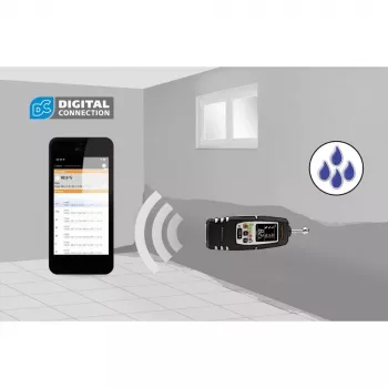 Laserliner MultiWet-Finder Plus Elektronisches Hygrometer Schwarz Weiß Digitalanzeige