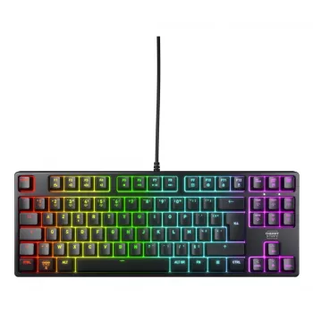 Mechanische Gaming-Tastatur No name K4V2 RGB — Tenkeyless 80–87%, AZERTY Französisch, USB, RGB-Hintergrundbeleuchtung, 68 Tasten, 2 m Kabel, schwarz