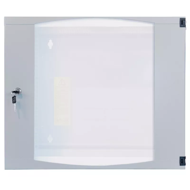 Intellinet 19-Zoll-Netzwerkschrank – Wandmontage (zweiteiliger Schwenkrahmen), 12HE, 600 mm tief, grau, Flatpack, max. 30 kg, schwenkt für Zugang zur Rückseite bei Wandmontage, Rack, nutzbare Tiefe 385 mm, Teile für Wandmontage nicht enthalten