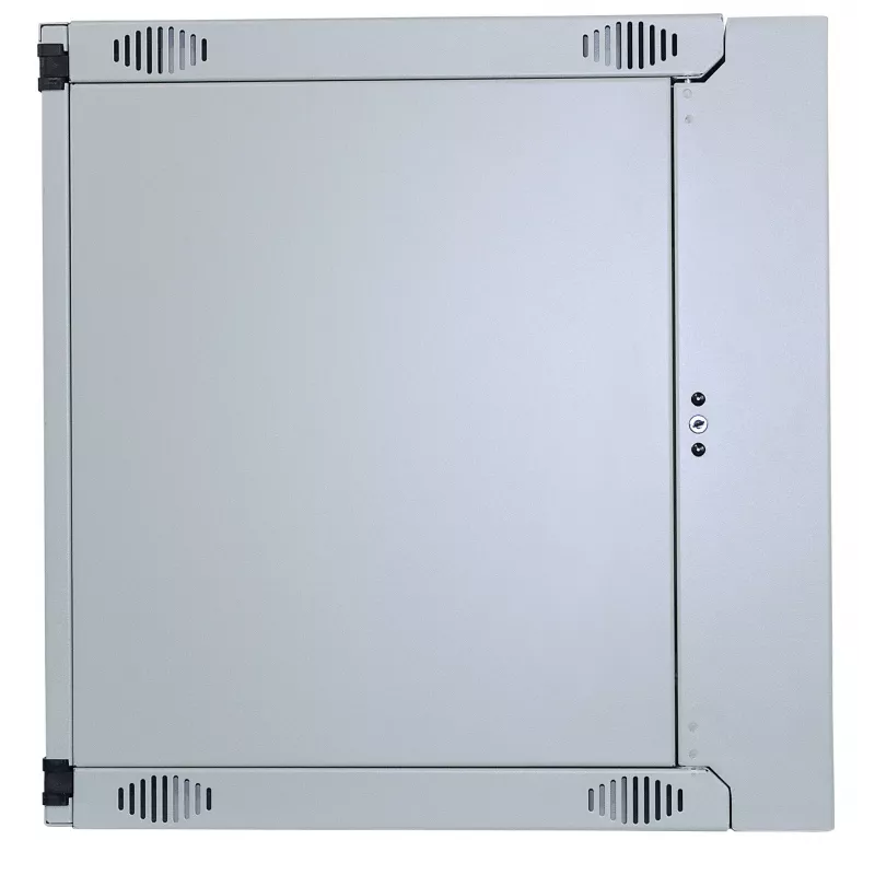 Intellinet 19-Zoll-Netzwerkschrank – Wandmontage (zweiteiliger Schwenkrahmen), 12HE, 600 mm tief, grau, Flatpack, max. 30 kg, schwenkt für Zugang zur Rückseite bei Wandmontage, Rack, nutzbare Tiefe 385 mm, Teile für Wandmontage nicht enthalten