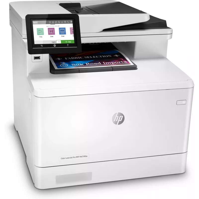 HP Color LaserJet Pro MFP M479fdw, Drucken, Kopieren, Scannen, Faxen, E-Mail, Scan zu E-Mail/PDF; Duplexdruck; 50-Blatt-ADF ohne Biegung