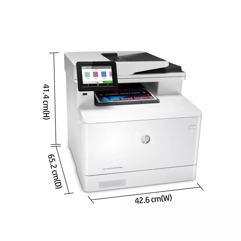 HP Color LaserJet Pro MFP M479fdw, Drucken, Kopieren, Scannen, Faxen, E-Mail, Scan zu E-Mail/PDF; Duplexdruck; 50-Blatt-ADF ohne Biegung
