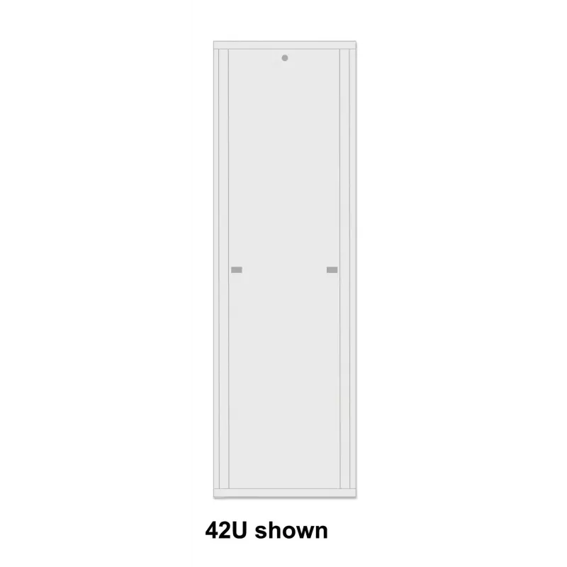 Intellinet 19 Zoll Netzwerkschrank – Freistehend (Basic), 42HE, 600x800mm (Breite x Tiefe), Grau, Flatpack, Max. 600kg, Ein-Punkt-Türschloss, Ein Schloss pro Seitenwand, Nutzbare Tiefe 123 bis 573mm, Rack, IP20, Stahl