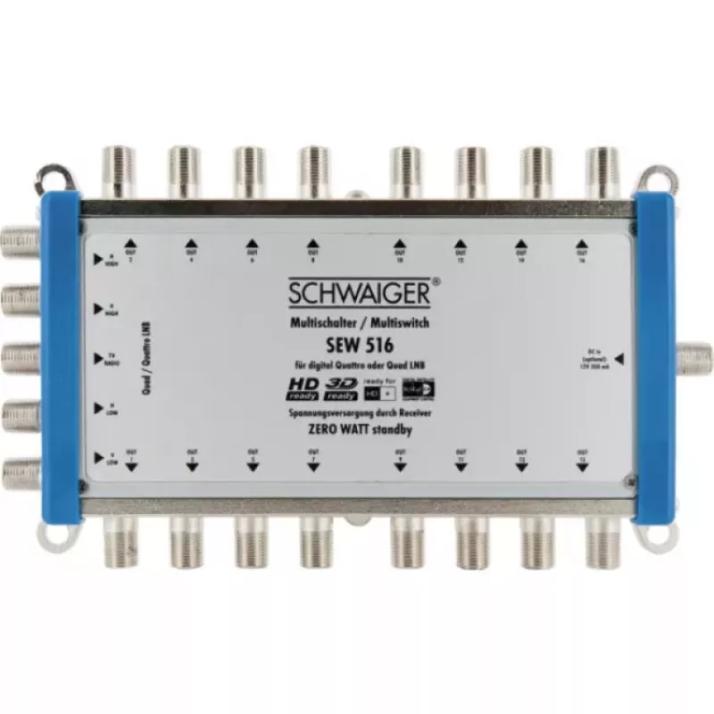 Satelliten-Multischalter Schwaiger SEW516 531 5 Eingänge 16 Ausgänge