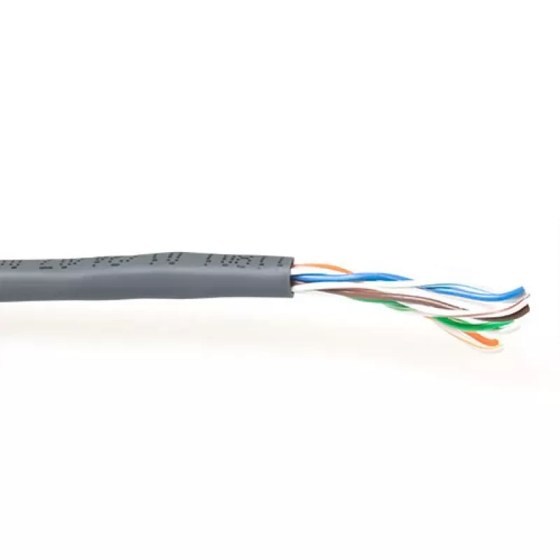 Kabel ACT CAT5E U/UTP PVC massiv grau 305 m