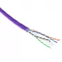 ACT Cat 6A U/UTP Vollinstallationskabel, LSZH, CPR Euroklasse Eca 23AWG, violett 305 Meter