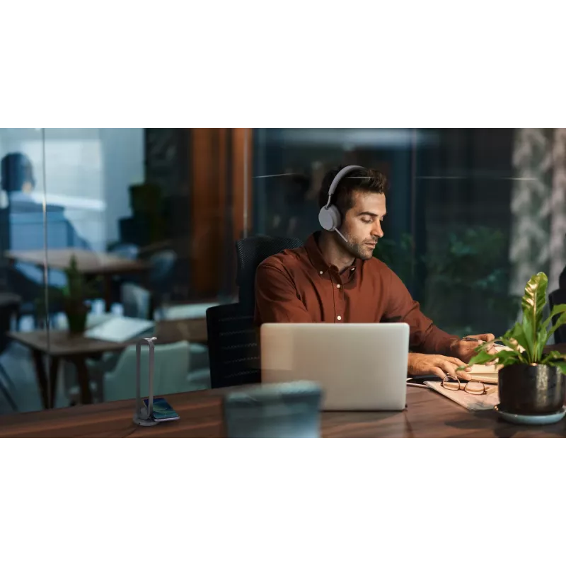 Yealink BH72 Lite Teams Headset Kabellos Head-band Büro/Callcenter USB Typ-A Leichtgrau