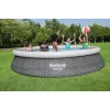 Stahlwandpool Bestway Fast Set Rund Aufblasbarer Pool-Set 4,57 m x 84 cm Fassungsvermögen 9677 L