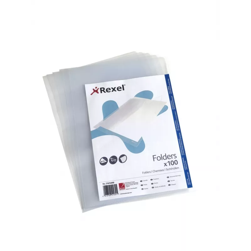 Rexel Embossed A4 L-Ordner klar (100), 210 x 297 mm (A4), Transparent, Polypropylen (PP), 221 mm, 312 mm, 25 mm